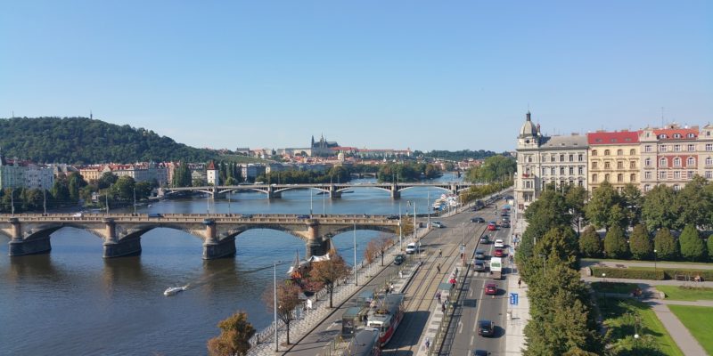 Výhled ze cvičebny akademie Vědomí